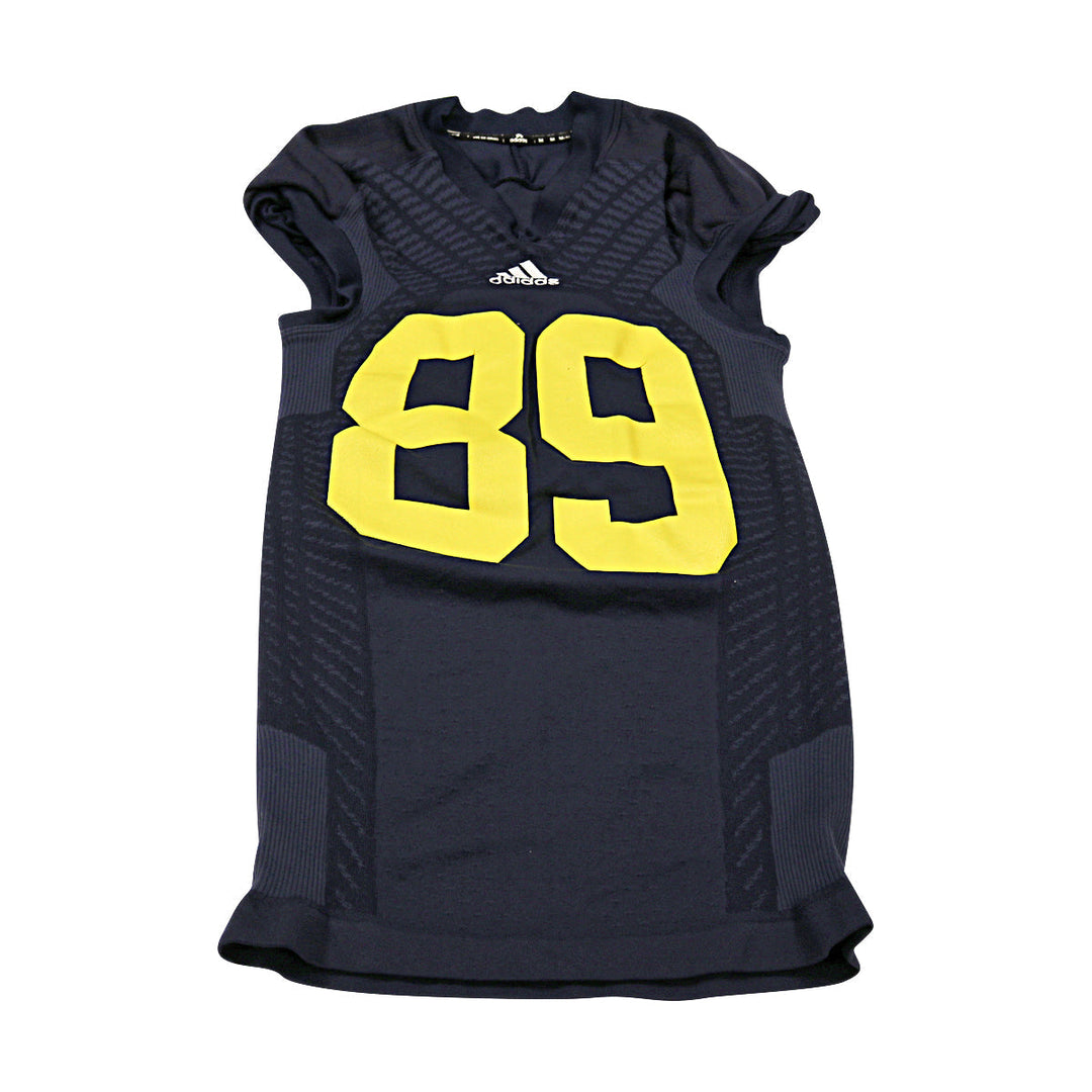 Michigan Wolverines Team Issued 2014 Blue Alternates Jersey #89 Jersey (Size: M) 