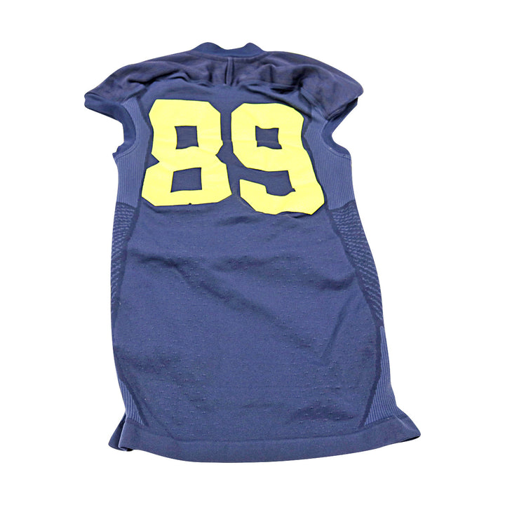 Michigan Wolverines Team Issued 2014 Blue Alternates Jersey #89 Jersey (Size: M) 