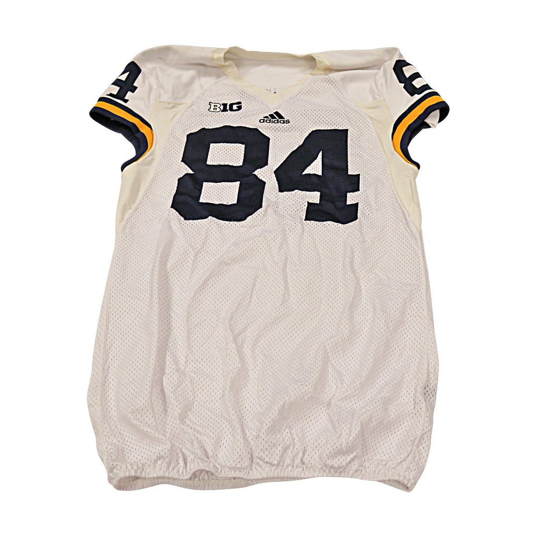 A.J Williams Michigan Wolverines Team Issued 2015 White Jersey #84 Jersey (Size: 46) 