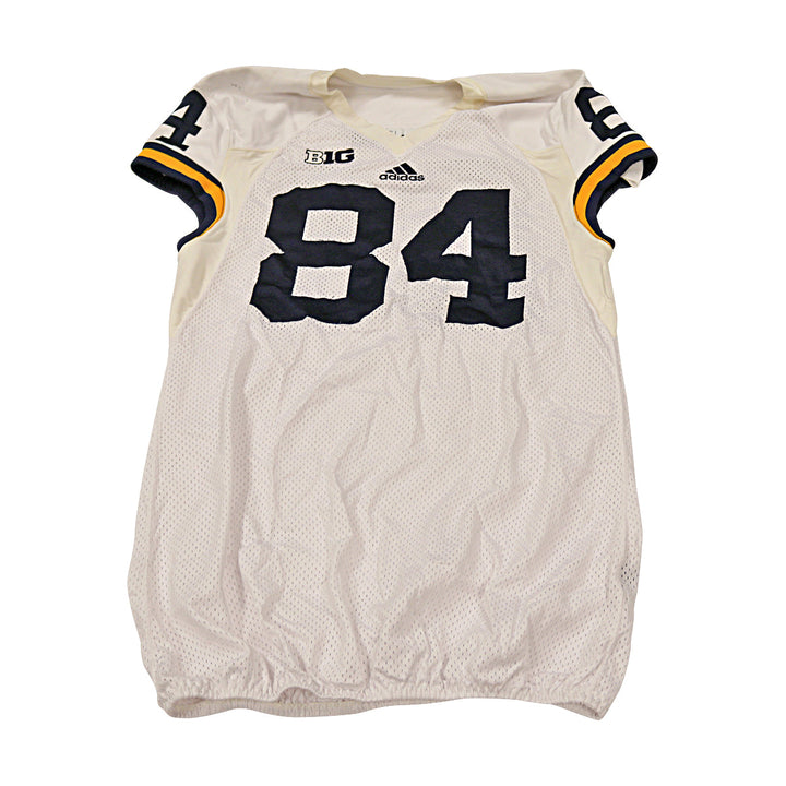 A.J Williams Michigan Wolverines Team Issued 2015 White Jersey #84 Jersey (Size: 46) 