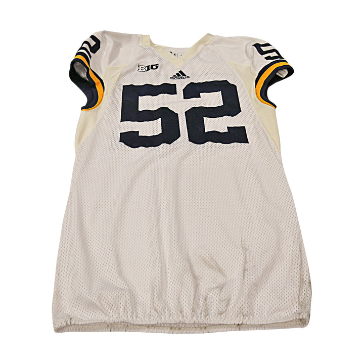 Mauricio Michigan Wolverines Team Issued 2015 White Jersey #52 Jersey (Size: 46) 