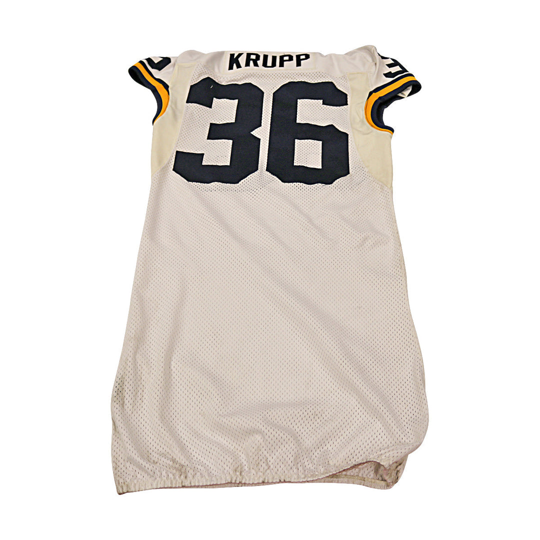 Krupp Michigan Wolverines Team Issued 2015 White Jersey #36 Jersey (Size: 40) 