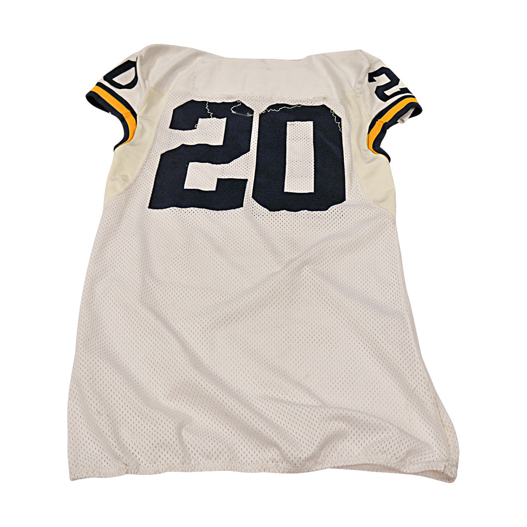 Michigan Wolverines Team Issued 2015 White Jersey #20 Jersey (Size: 44) 