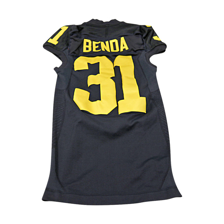Nick Benda Michigan Wolverines Team Issued 2015 Black Alternate Jersey #31 Jersey (Size: M) 