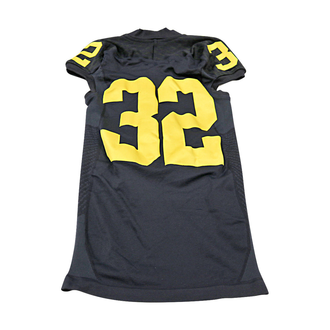 Michigan Wolverines Team Issued 2015 Black Alternate Jersey #32 Jersey (Size: L) 