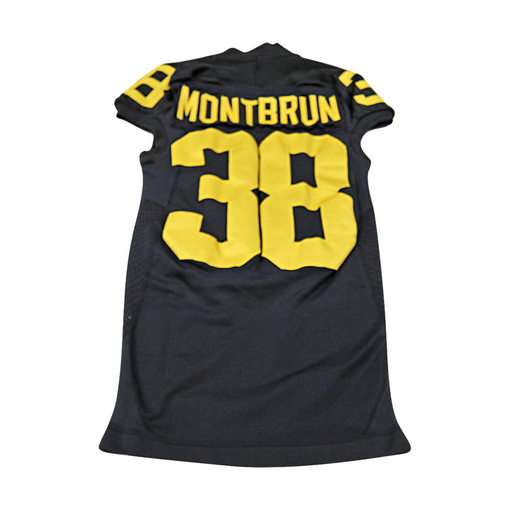 Francois Montbrun Michigan Wolverines Team Issued 2015 Black Alternate Jersey #38 Jersey (Size: L) 