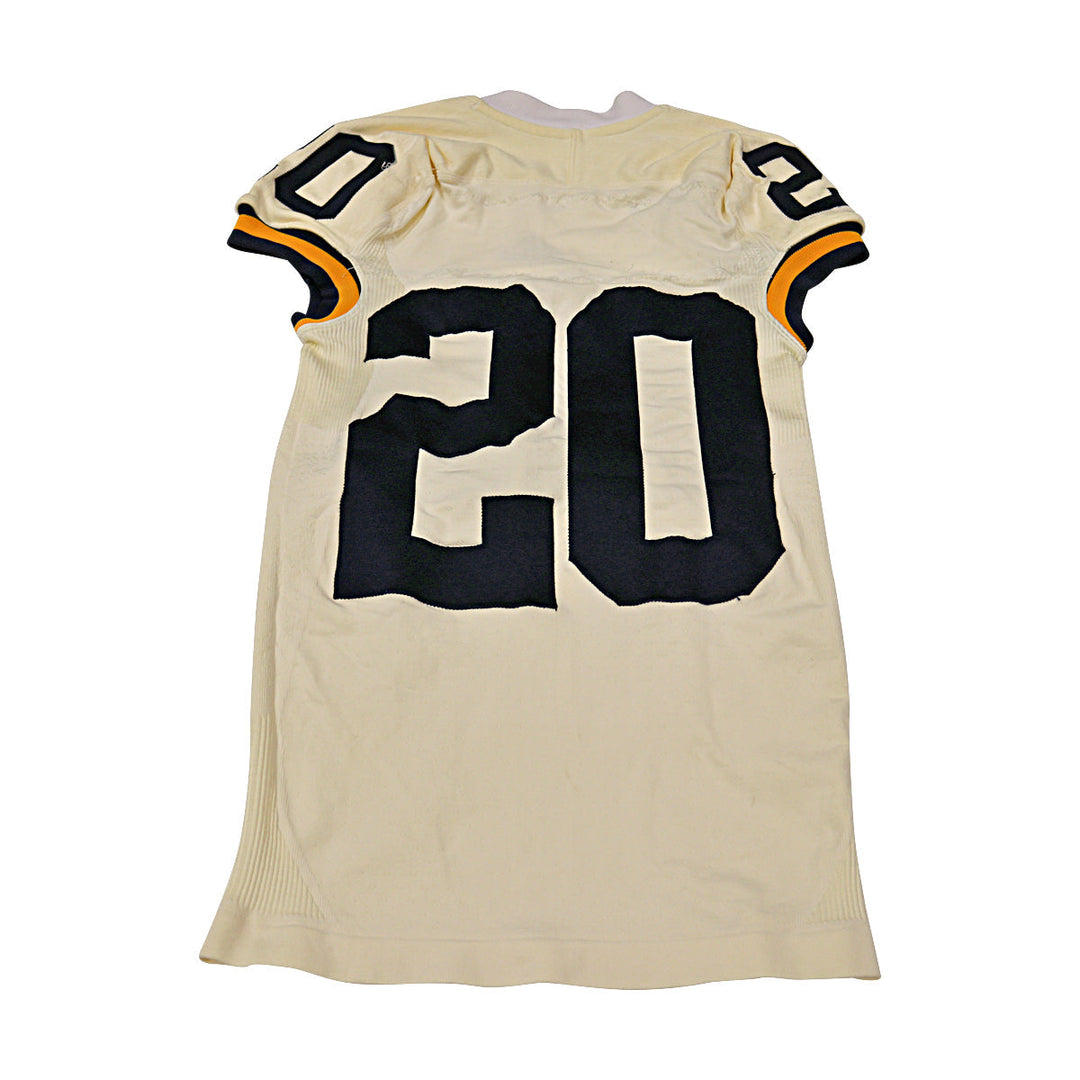 Michigan Wolverines Team Issued 2015 Cream Jersey #20 Jersey (Size: M) 