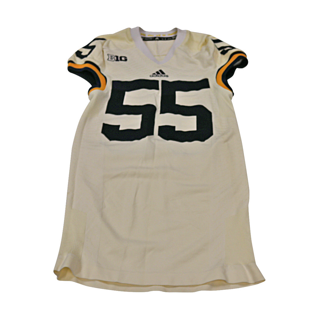 David Dawson Michigan Wolverines Team Issued 2015 Cream Jersey #55 Jersey (Size: 2XL) 