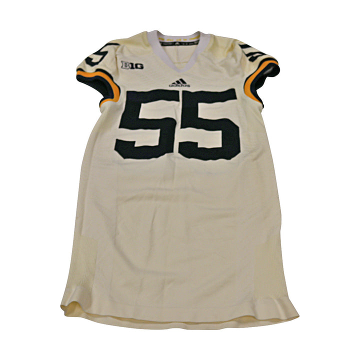 David Dawson Michigan Wolverines Team Issued 2015 Cream Jersey #55 Jersey (Size: 2XL) 