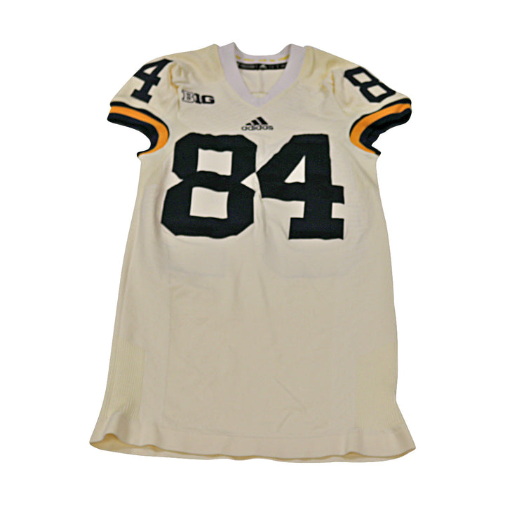 A.J Williams Michigan Wolverines Team Issued 2015 Cream Jersey #84 Jersey (Size: L) 