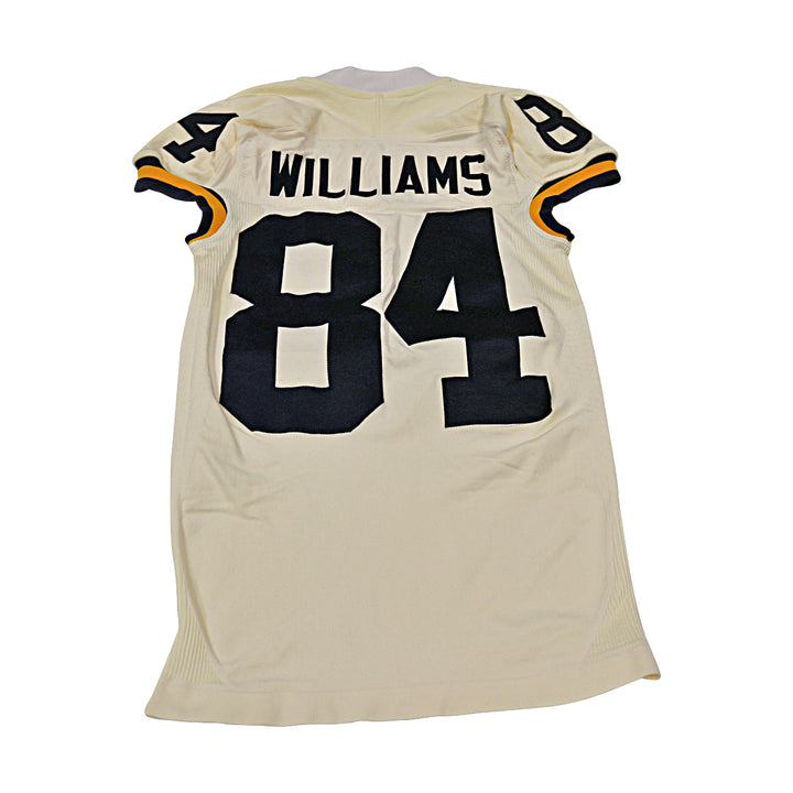 A.J Williams Michigan Wolverines Team Issued 2015 Cream Jersey #84 Jersey (Size: L) 
