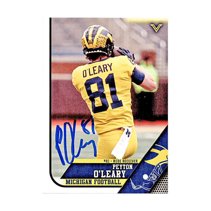 Peyton O'Leary Michigan Wolverines Autographed Signed 2023 Valiant Trading Card (CX Champions Circle LOA)