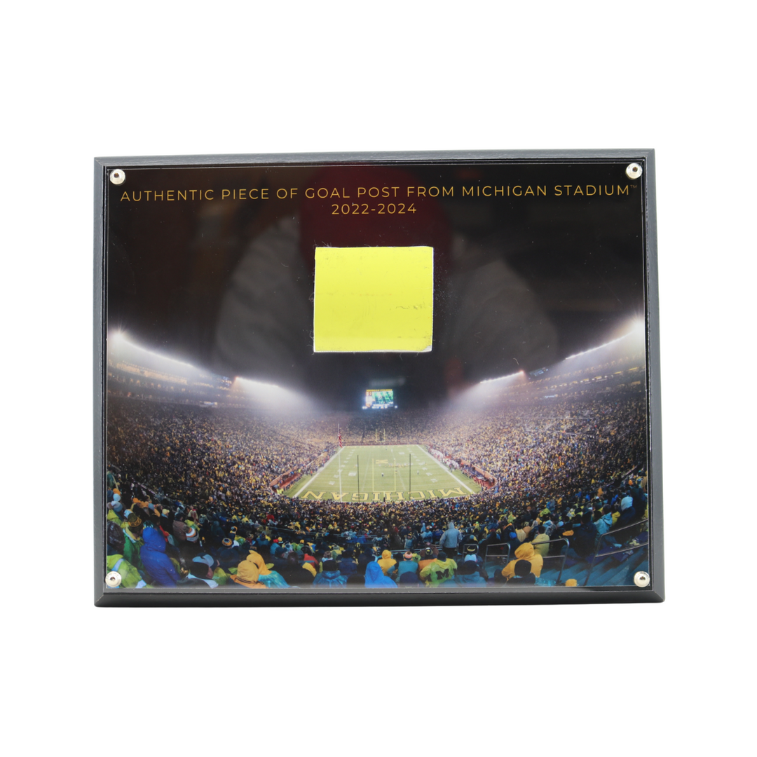 Michigan Wolverines Authentic 2022-2024 Used 2 Inch Big House Goalpost Plaque