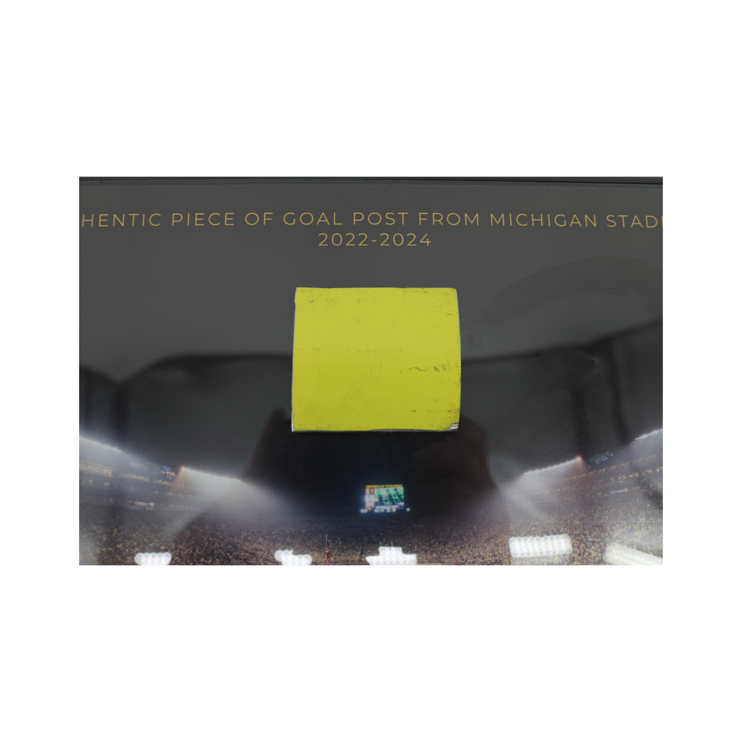Michigan Wolverines Authentic 2022-2024 Used 2 Inch Big House Goalpost Plaque
