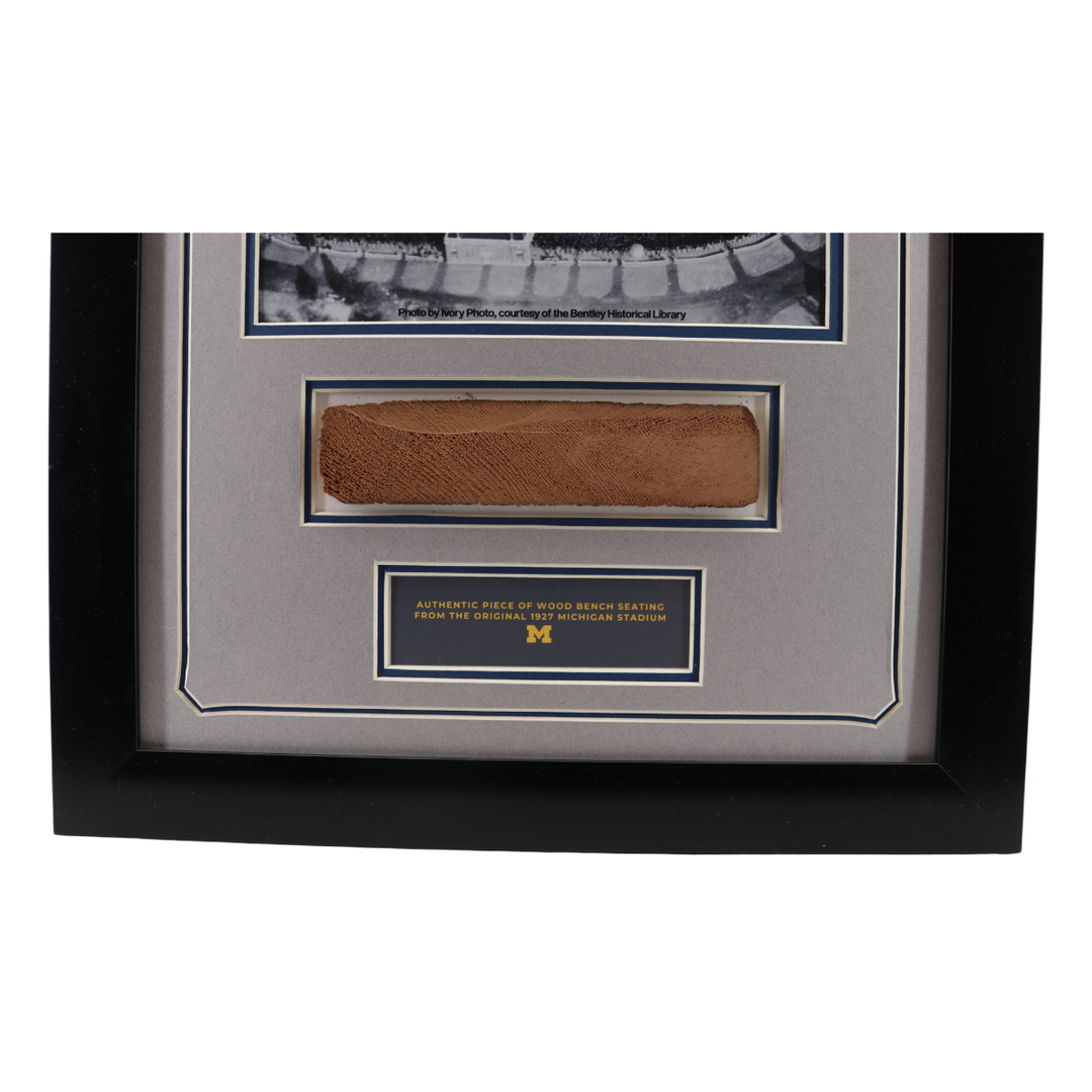 Michigan Wolverines Authentic 1927 Seven Inch Big House Bench Seat 17x20 Frame