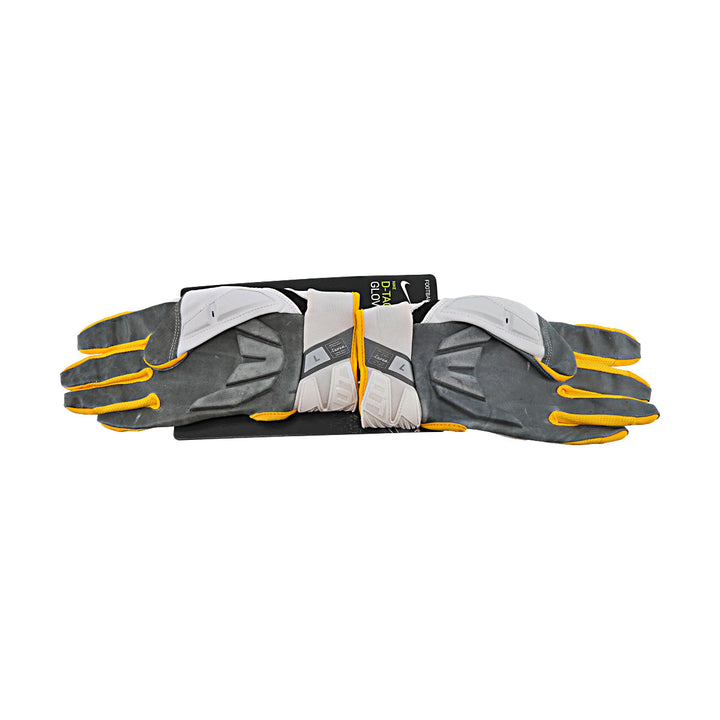 Jordan Brand D-Tack Team Issued Michigan Wolverines White Gloves Size L Style F977