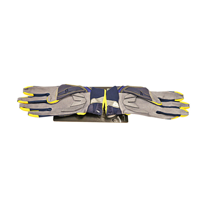 Jordan Brand SM D-TacK FG 6.0 CLG Michigan Wolverines Blue Gloves Size: L  PGF977 Yellow trime