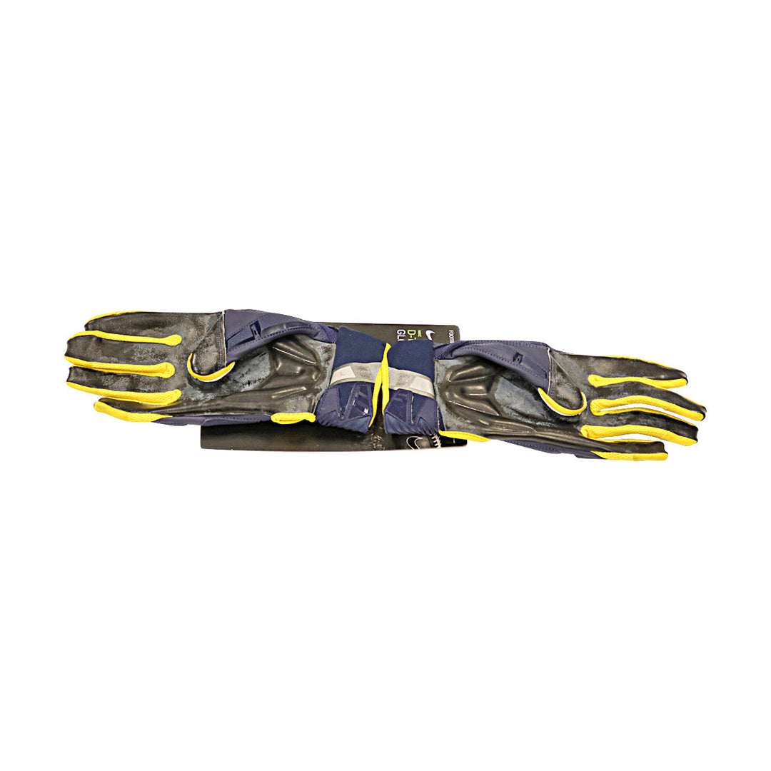 Jordan Brand SM D-Tack 6.0 FG CLG Michigan Wolverines Blue Gloves Size: L  PGF975