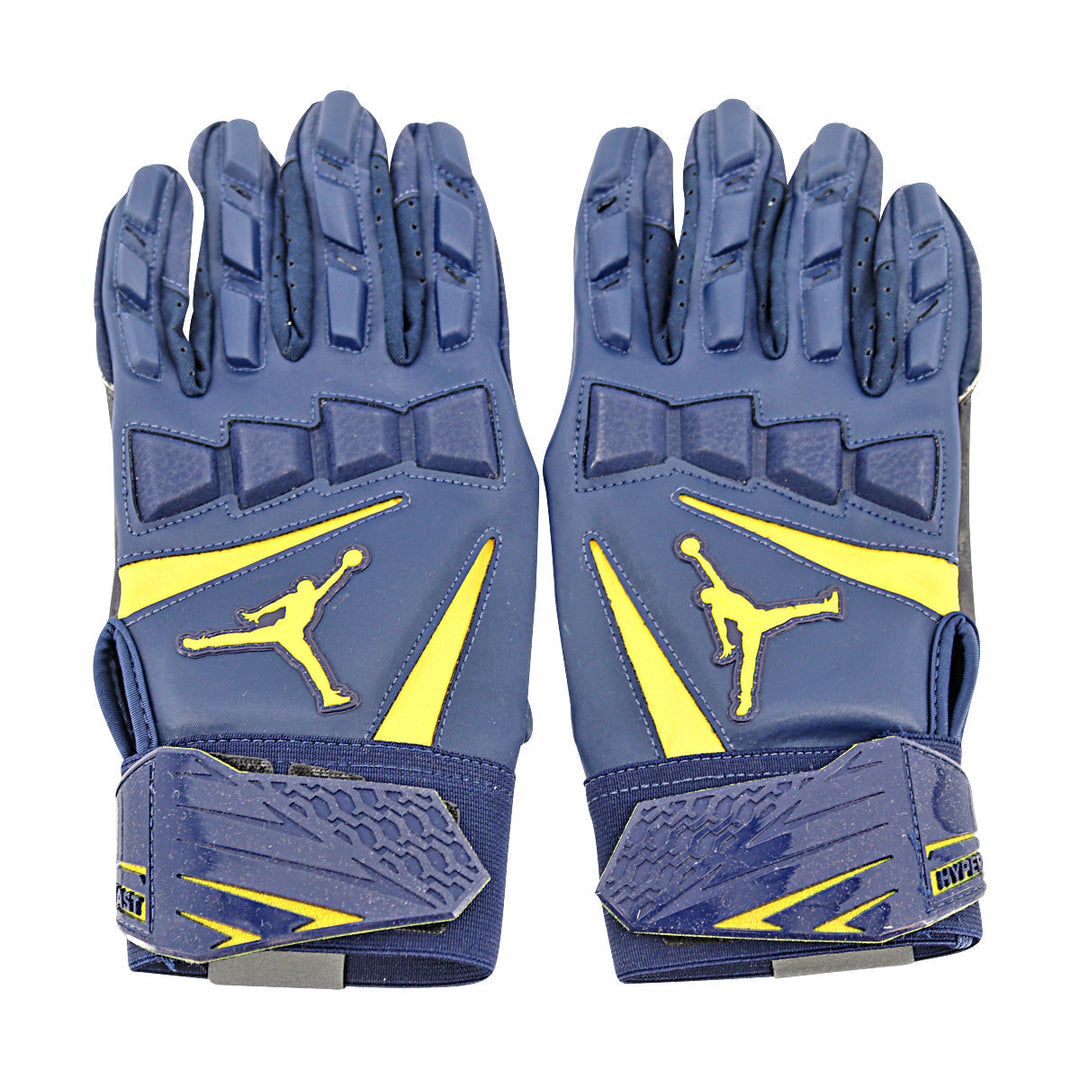 Jordan Brand MC CLG Hyperbeast 2 LTH Michigan Wolverines Blue Gloves Size: XL PGF981 