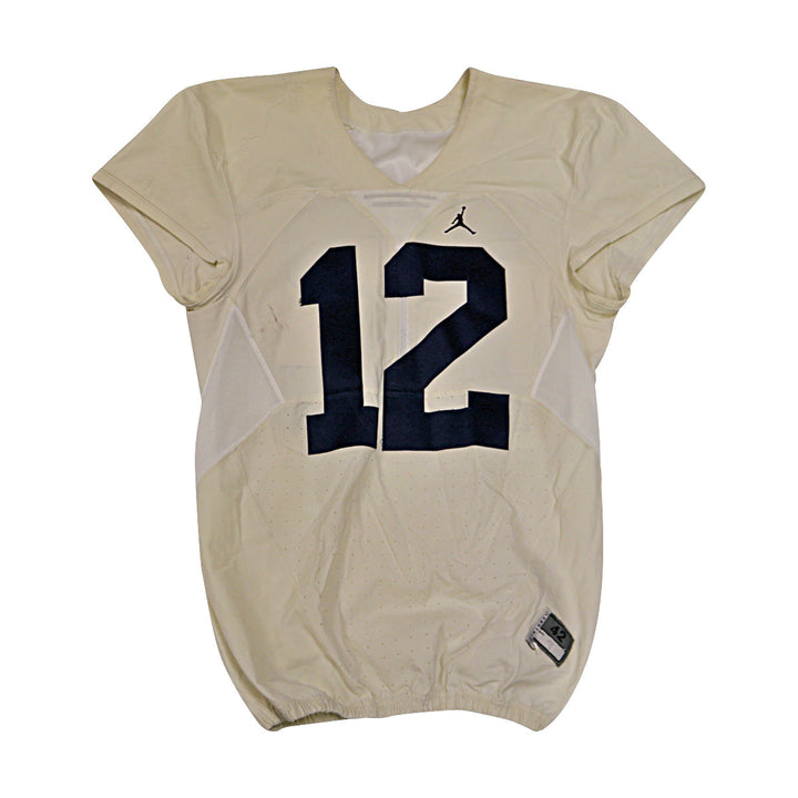 Michigan University #12 2016 Practice Used White Jordan Brand Jersey