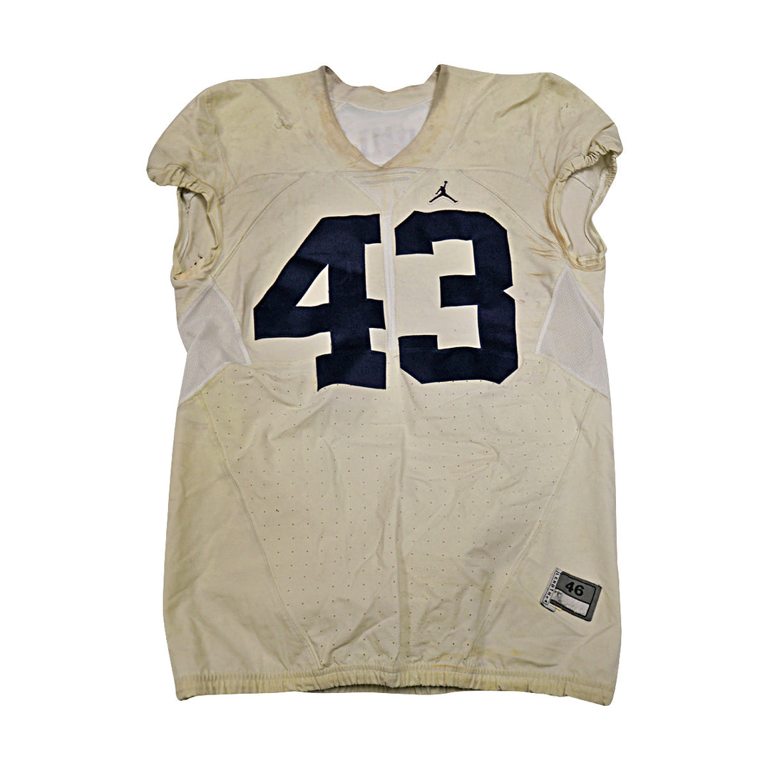 Chris Wormley Michigan University #43 2016 Practice Used White Jordan Brand Jersey