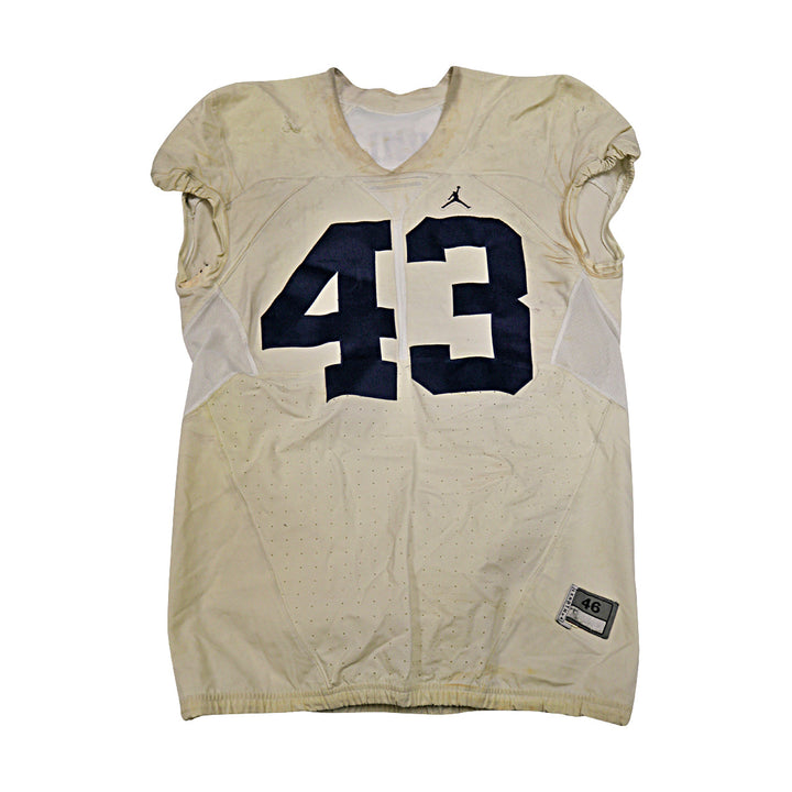 Chris Wormley Michigan University #43 2016 Practice Used White Jordan Brand Jersey