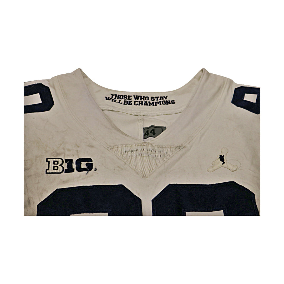 Michigan University #90 2018 Practice Used White Jordan Brand Jersey