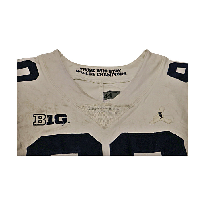 Michigan University #90 2018 Practice Used White Jordan Brand Jersey