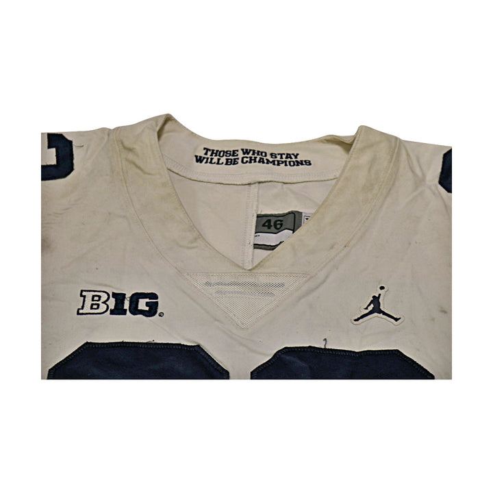 Michigan University #93 2018 Practice Used White Jordan Brand Jersey
