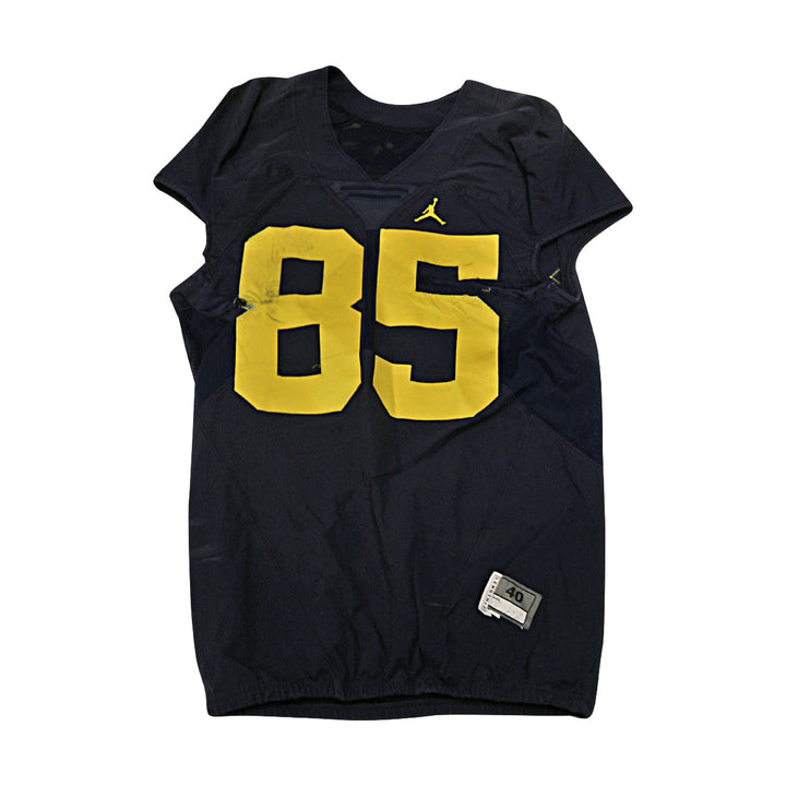 Maurice Ways Michigan University #85 Practice Used Navy Jordan Brand Jersey