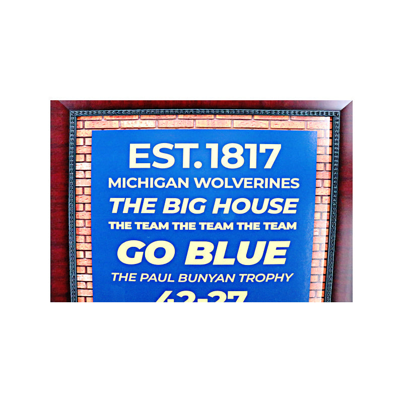 University of Michigan 16"x32" Framed Subway Sign