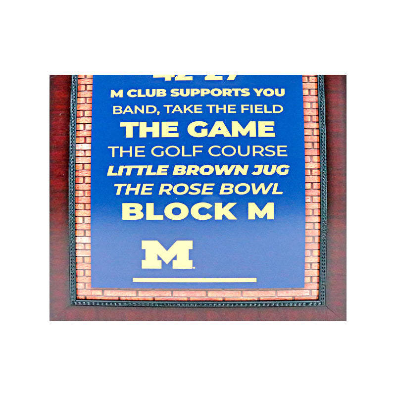 University of Michigan 16"x32" Framed Subway Sign