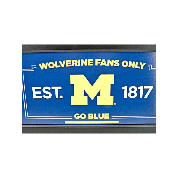 University of Michigan 10"x20" Framed Man Cave Sign