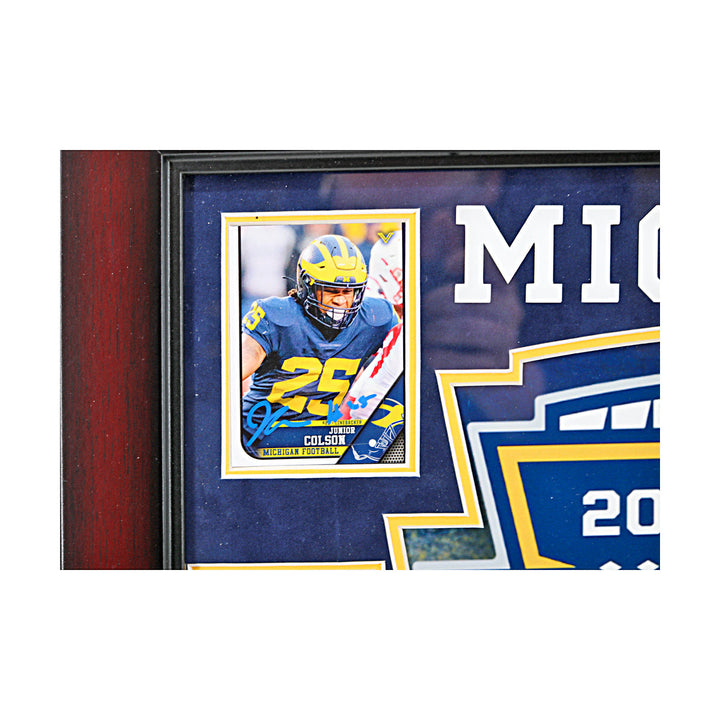 Michigan Wolverines Autographed Signed 6 Card 2023 National Champions 16" x 19"  Framed Collage