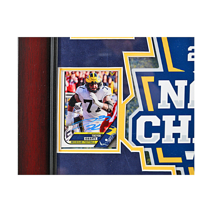 Michigan Wolverines Autographed Signed 6 Card 2023 National Champions 16" x 19"  Framed Collage