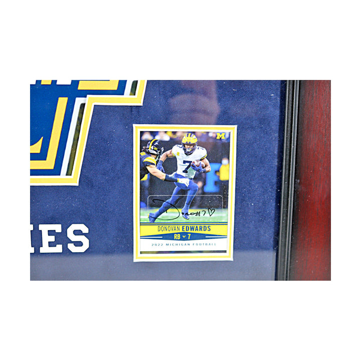 Michigan Wolverines Autographed Signed 6 Card 2023 National Champions 16" x 19"  Framed Collage