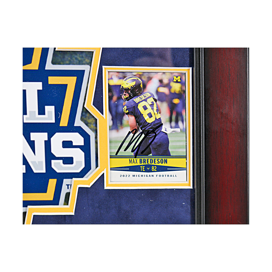 Michigan Wolverines Autographed Signed 6 Card 2023 National Champions 16" x 19"  Framed Collage