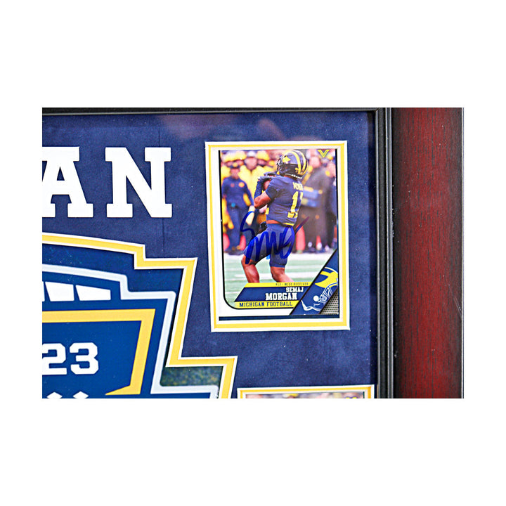 Michigan Wolverines Autographed Signed 6 Card 2023 National Champions 16" x 19"  Framed Collage