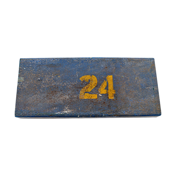 University of Michigan Authentic 1960's to 1990's Blue Fiberglass Bleacher Seat Piece 24 8x17