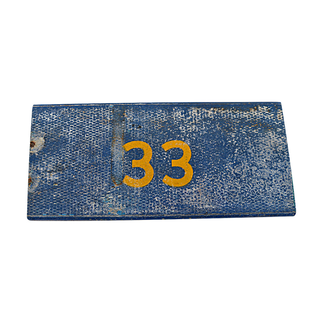 University of Michigan Authentic 1960's to 1990's Blue Fiberglass Bleacher Seat Piece 33 8x17