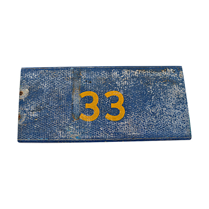 University of Michigan Authentic 1960's to 1990's Blue Fiberglass Bleacher Seat Piece 33 8x17