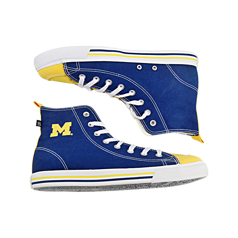 University of Michigan Skicks High Top Canvas Sneakers - Size 12