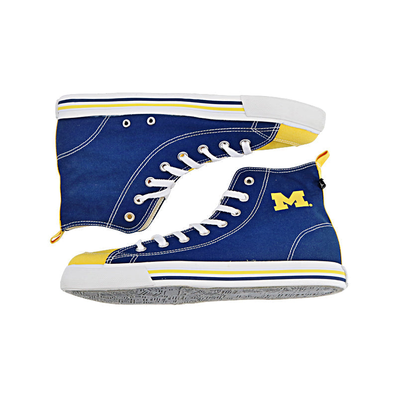 University of Michigan Skicks High Top Canvas Sneakers - Size 12
