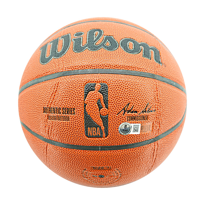Chris Mullin Golden State Warriors Autographed Wilson Basketball Beckett Holo Only
