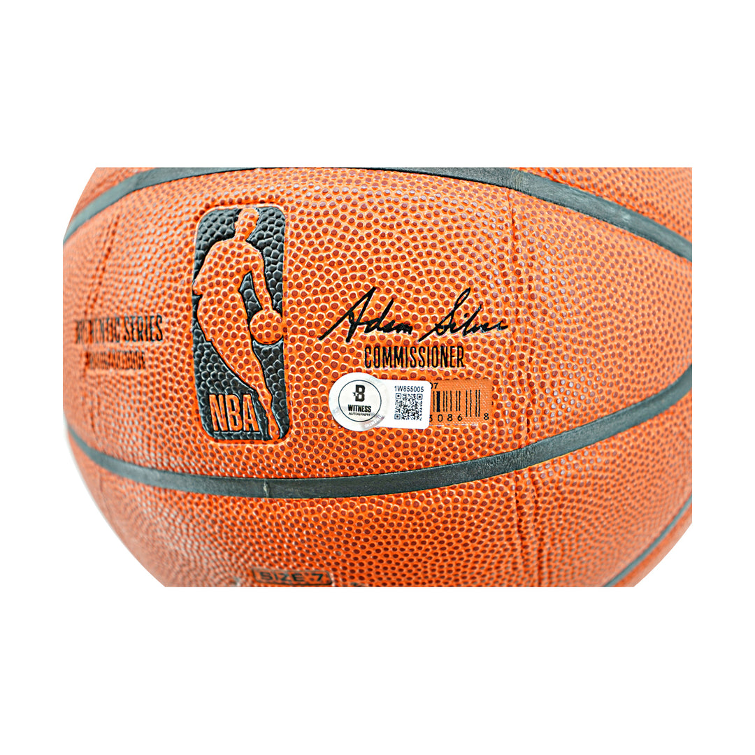 Chris Mullin Golden State Warriors Autographed Wilson Basketball Beckett Holo Only