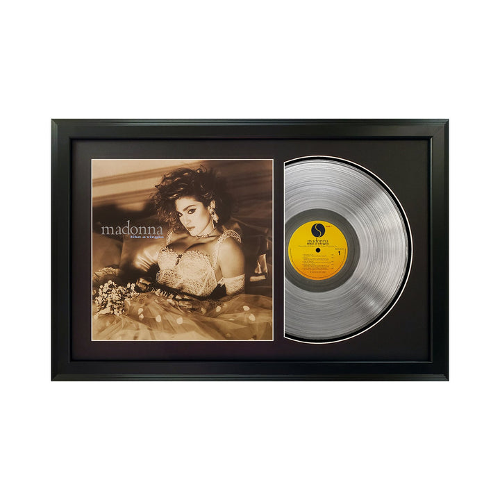 Madonna Like a Virgin Vinyl Record & Cover Professionally Framed Display with a Black Mat