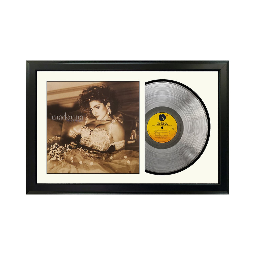 Madonna Like a Virgin Vinyl Record & Cover Professionally Framed Display with a White Mat