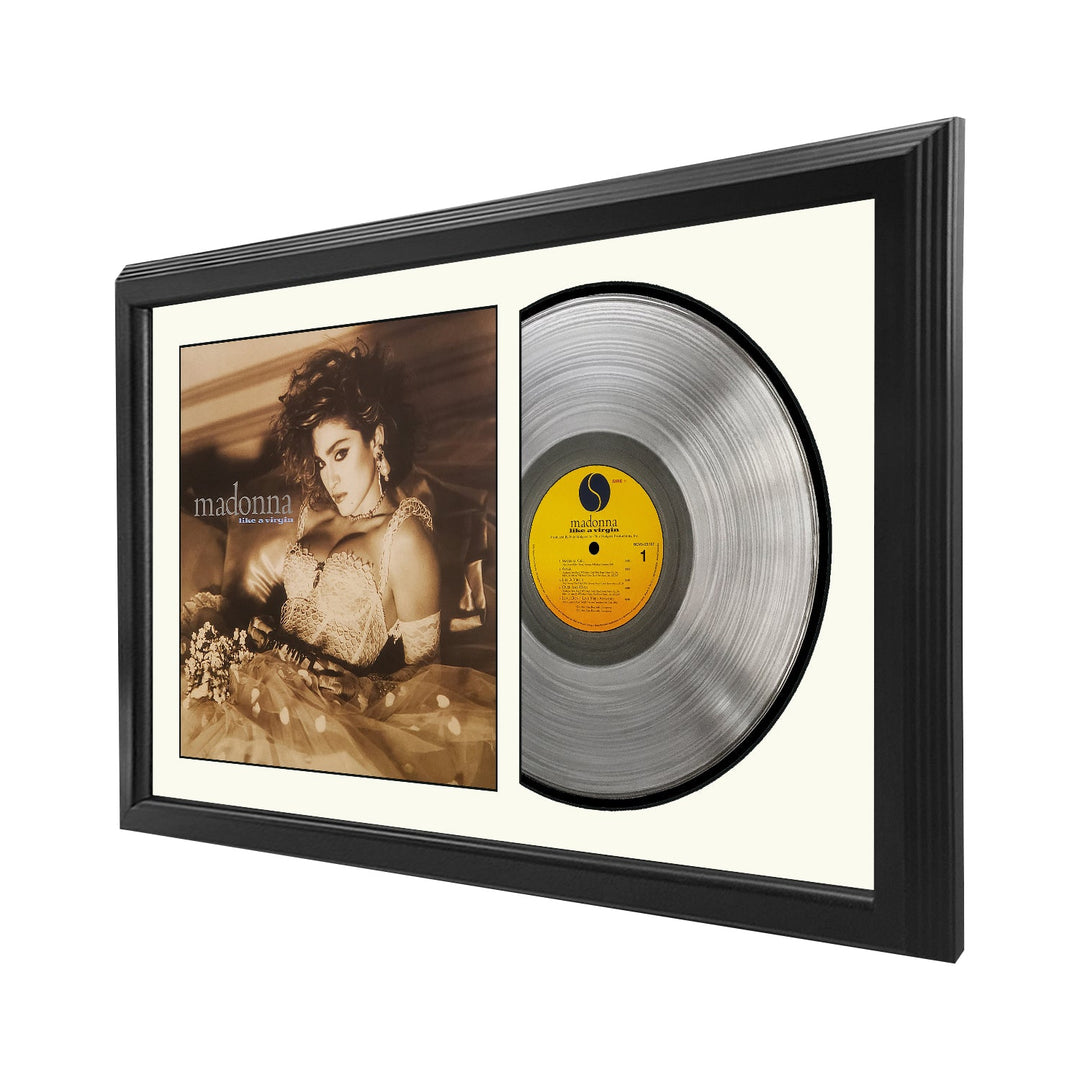 Madonna Like a Virgin Vinyl Record & Cover Professionally Framed Display with a White Mat
