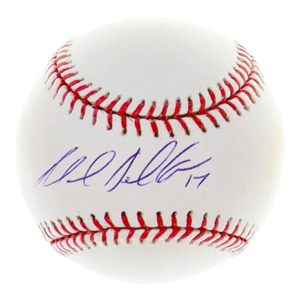 Manny Delcarmen Boston Red Sox Signed OML Baseball (MLB)  with Ball Cube