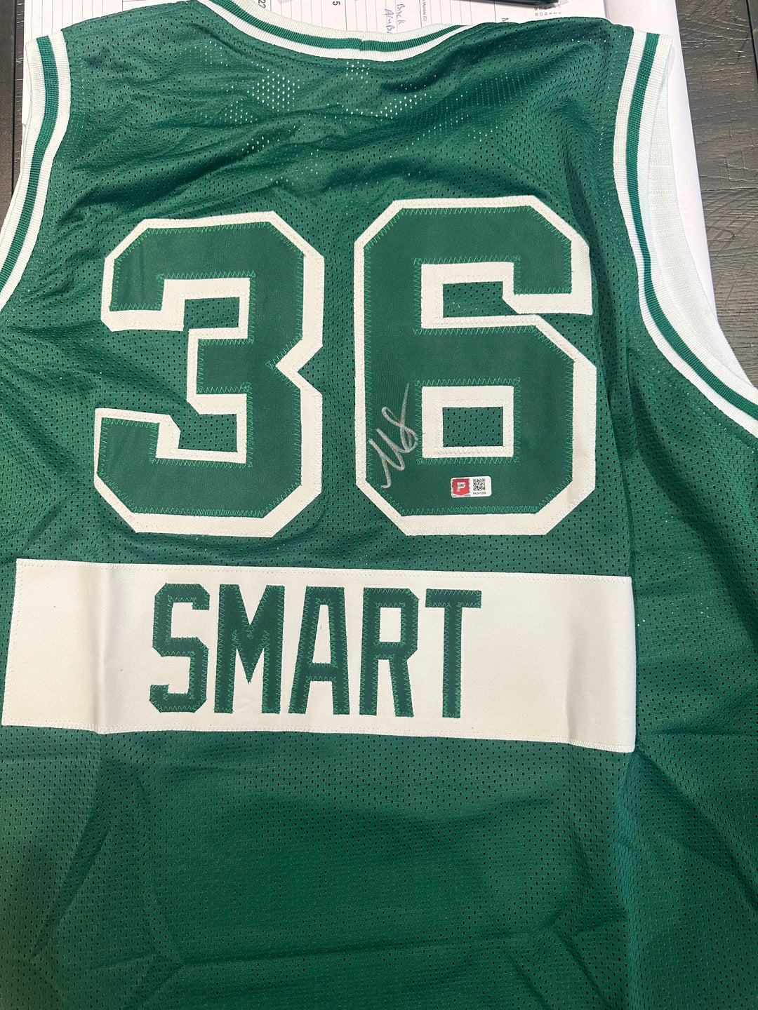 Marcus Smart signed custom Celtics jersey